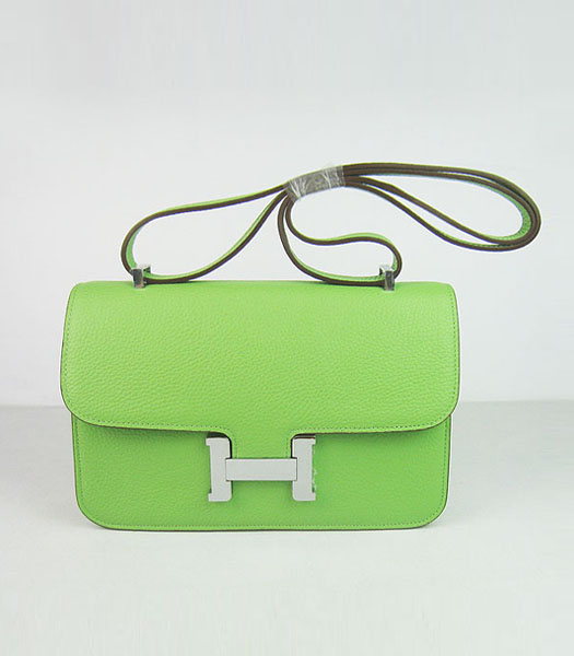 Hermes Constance Togo Leather Bag HSH020 Green Silver